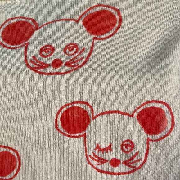 Mini Rodini Winking Mouse Dress STAIN 104/110 3-5 years runs small more 2-4 y - Picture 6 of 8